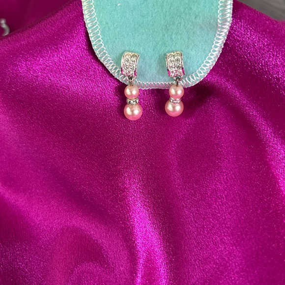Vintage Givenchy Pink Pearl Costume Jewelery Set - Picture 2 of 4